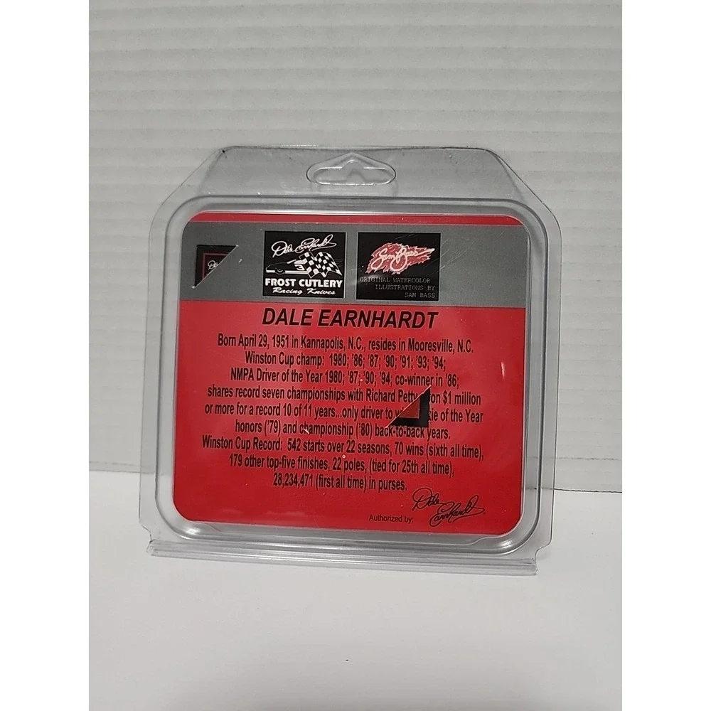 Nascar Dale #3 Earnhardt Frost Cutlery Knife with Collector Card Sam Bass Design